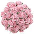 ROSEN Geöffnete 20 mm 50 Stk. Scrapbooking Maulbeerpapier Blumen Flowers, rosa