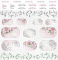 SCRAPANDME Setz von 6Stk 30x30cm doppelseitig Scrapbooking Papier- Pink Roses