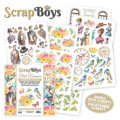 SCRAPBOYS Set 24Stk 15x15cm doppelseitig Scrapbooking Papier 190g, Bird Romance Pop-Up