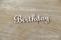 SCRAPINIEC Dekorpappe Die Cut Chipboard Dekoration, Inschrift Birthday 3762