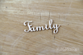 SCRAPINIEC Dekorpappe Die Cut Chipboard Dekoration, Inschrift Family 2Stk. 3757