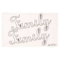 SCRAPINIEC Dekorpappe Die Cut Chipboard Dekoration, Inschrift Family 2Stk. 3757