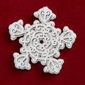 SCRAPINIEC Dekorpappe Die Cut Chipboard Dekoration Ornament 2-lagig - Schneeball Idea d'oro 