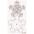 SCRAPINIEC Dekorpappe Die Cut Chipboard Dekoration Ornament 2-lagig - Schneeball Idea d'oro 