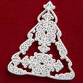 SCRAPINIEC Dekorpappe Die Cut Chipboard Dekoration Ornament 2-lagig - groß Weihnachtsbaum Idea d'oro 