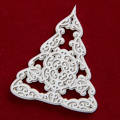 SCRAPINIEC Dekorpappe Die Cut Chipboard Dekoration Ornament 2-lagig - kleiner Weihnachtsbaum Idea d'oro 