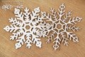 SCRAPINIEC Dekorpappe Die Cut Chipboard Dekoration Ornament, 3D Schneeflocke