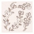 SCRAPINIEC Dekorpappe Die Cut Chipboard Dekoration Ornament, Boho Blumen 5139