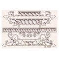 SCRAPINIEC Dekorpappe Die Cut Chipboard Dekoration Ornament, Border 01