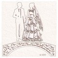 SCRAPINIEC Dekorpappe Die Cut Chipboard Dekoration Ornament, Brautpaar Hochzeit