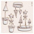 SCRAPINIEC Dekorpappe Die Cut Chipboard Dekoration Ornament, Christbaum 5283