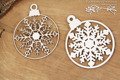 SCRAPINIEC Dekorpappe Die Cut Chipboard Dekoration Ornament, Christbaumkugel 280