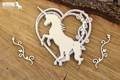 SCRAPINIEC Dekorpappe Die Cut Chipboard Dekoration Ornament, Einhorn Rahmen