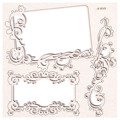 SCRAPINIEC Dekorpappe Die Cut Chipboard Dekoration Ornament, Fantasma Rahmen 4649