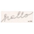 SCRAPINIEC Dekorpappe Die Cut Chipboard Dekoration Ornament, Hallo 3708