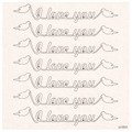 SCRAPINIEC Dekorpappe Die Cut Chipboard Dekoration Ornament, I love You