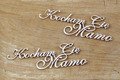 SCRAPINIEC Dekorpappe Die Cut Chipboard Dekoration Ornament, Kocham Cię Mamo