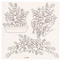 SCRAPINIEC Dekorpappe Die Cut Chipboard Dekoration Ornament, Lavendel