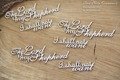 SCRAPINIEC Dekorpappe Die Cut Chipboard Dekoration Ornament, Lord is my Sheperd