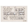 SCRAPINIEC Dekorpappe Die Cut Chipboard Dekoration Ornament, My best memories of winter