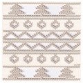 SCRAPINIEC Dekorpappe Die Cut Chipboard Dekoration Ornament, Nordic Border 4789