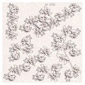 SCRAPINIEC Dekorpappe Die Cut Chipboard Dekoration Ornament, Reisig Border Ecke