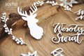 SCRAPINIEC Dekorpappe Die Cut Chipboard Dekoration Ornament, Rentier Weihnachten D