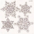 SCRAPINIEC Dekorpappe Die Cut Chipboard Dekoration Ornament, Schneeflocken Spitze