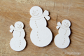 SCRAPINIEC Dekorpappe Die Cut Chipboard Dekoration Ornament, Schneemann 3714