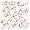 SCRAPINIEC Dekorpappe Die Cut Chipboard Dekoration Ornament, Stechpalme Blätter