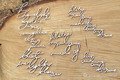 SCRAPINIEC Dekorpappe Die Cut Chipboard Dekoration Ornament, Text Hintergrund 97