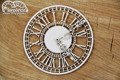 SCRAPINIEC Dekorpappe Die Cut Chipboard Dekoration Ornament, Uhr Clock 03