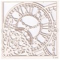 SCRAPINIEC Dekorpappe Die Cut Chipboard Dekoration Ornament, Uhr Rahmen 02