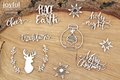 SCRAPINIEC Dekorpappe Die Cut Chipboard Dekoration Ornament, Weihnachten 5612