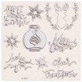 SCRAPINIEC Dekorpappe Die Cut Chipboard Dekoration Ornament, Weihnachten 5612