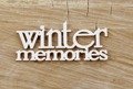 SCRAPINIEC Dekorpappe Die Cut Chipboard Dekoration Ornament, Winter memories