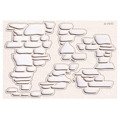 SCRAPINIEC Dekorpappe Die Cut Chipboard Dekoration Ornament, Ziegel Bricks