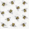 SERVIETTEN 1 Stück Motivservietten Decoupage Napkin 33x33cm, Flying bees