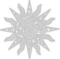 SIZZIX Stanzform Präge Stanzschablone Cutting Die, Intricate Sun 663417