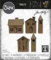 SIZZIX Stanzform Präge Stanzschablone Cutting Die, Paper Village #2 by Tim Holtz