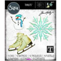 SIZZIX Stanzform Präge Stanzschablone Cutting Die, Vault Winter Wishes by Tim Holtz