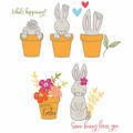 SIZZIX Stempel -  Bunny Bits & Blooms