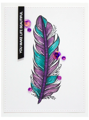 SPELLBINDERS - Gummistempel Motivstempel - Botanical Feather,  Blumen Stift