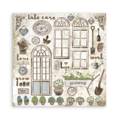 STAMPERIA Set 10 Blatt 30,5x30,5cm doppelseitig Scrapbooking Papier 190g, Romantic Garden House