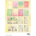 STUDIO LIGHT 20Blatt A4 Papierset + Elemente Scrapbooking Papier, Blooming Spring