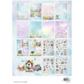 STUDIO LIGHT 20Blatt A4 Papierset + Elemente Scrapbooking Papier, Spring Serenade