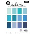 STUDIO LIGHT Set 24Blätter A5 Papierblock Scrapbooking Papier- Unicolor Shades of Blue