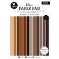 STUDIO LIGHT Set 24Blätter A5 Papierblock Scrapbooking Papier -  Unicolor Shades of Brown