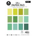 STUDIO LIGHT Set 24Blätter A5 Papierblock Scrapbooking Papier -  Unicolor Shades of Green