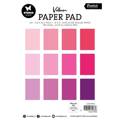 STUDIO LIGHT Set 24Blätter A5 Papierblock Scrapbooking Papier -  Unicolor Shades of Pink